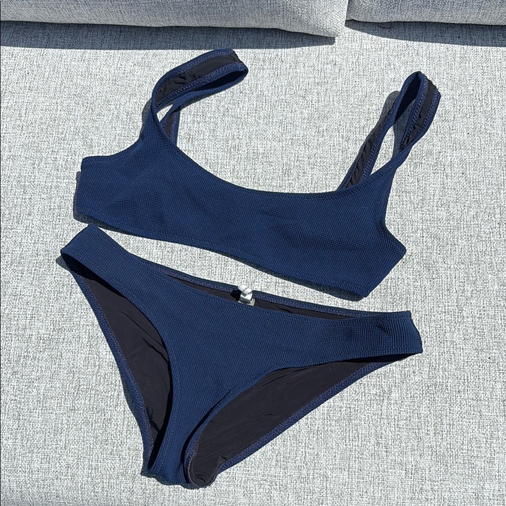 SOLID & STRIPED Deep Blue Bikini Set